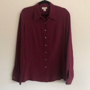 Vintage Ann Taylor 100% silk button down blouse